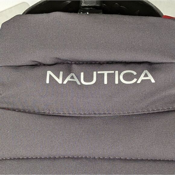 Nautica Grey/Red Reversible Puffer Jacket - Picture 8 of 15